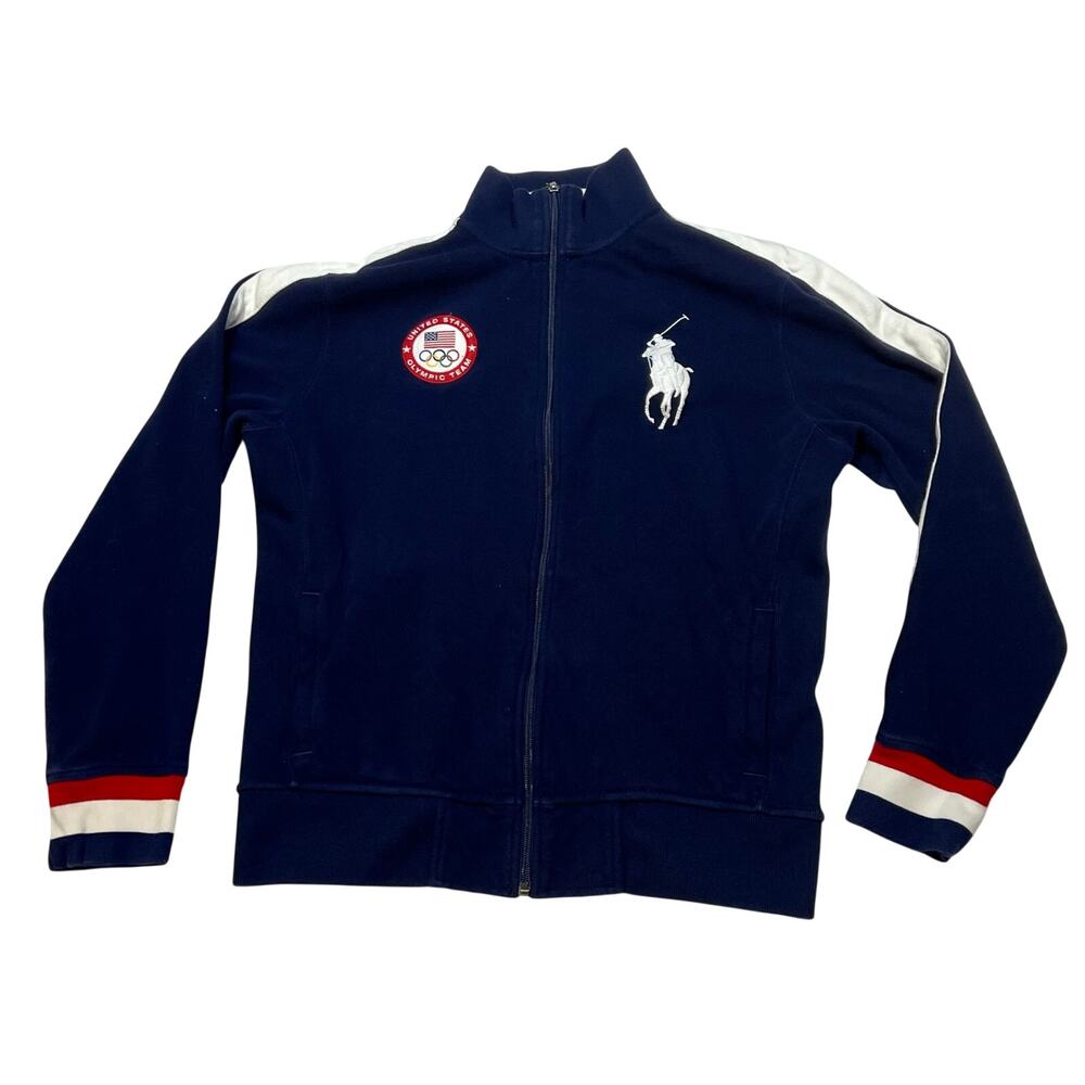 Polo Ralph Lauren 2012 USA Olympic Team Track Jacket Men Big Pony Blue M